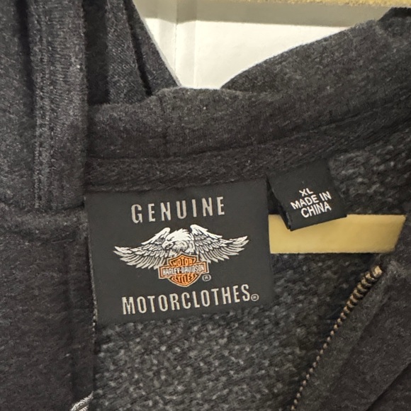 Harley-Davidson Charcoal Skull Hoodie - Picture 2 of 3